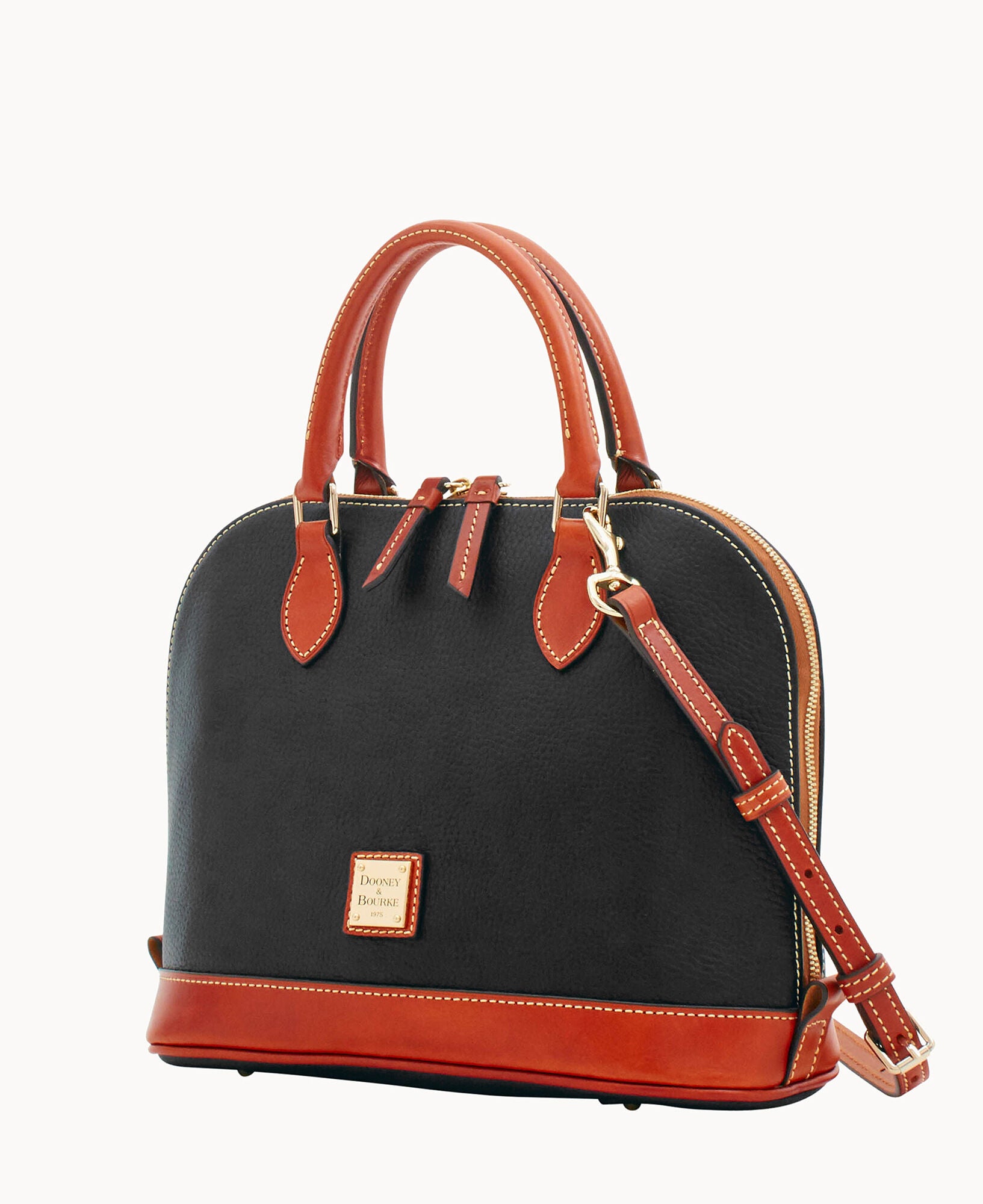 Pre-Loved Pebble Grain Zip Zip Satchel - Image 7