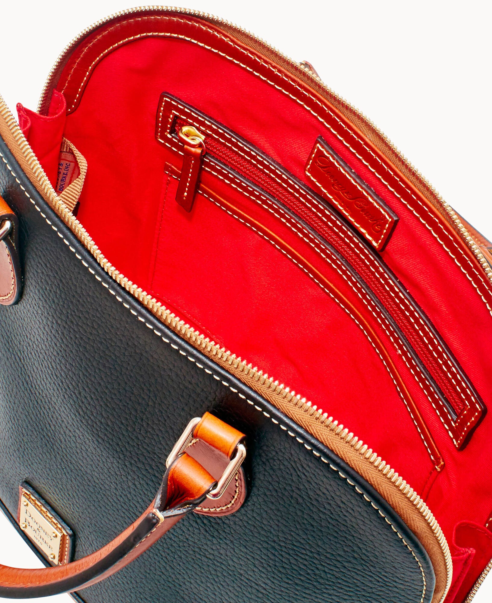 Pre-Loved Pebble Grain Zip Zip Satchel - Image 8