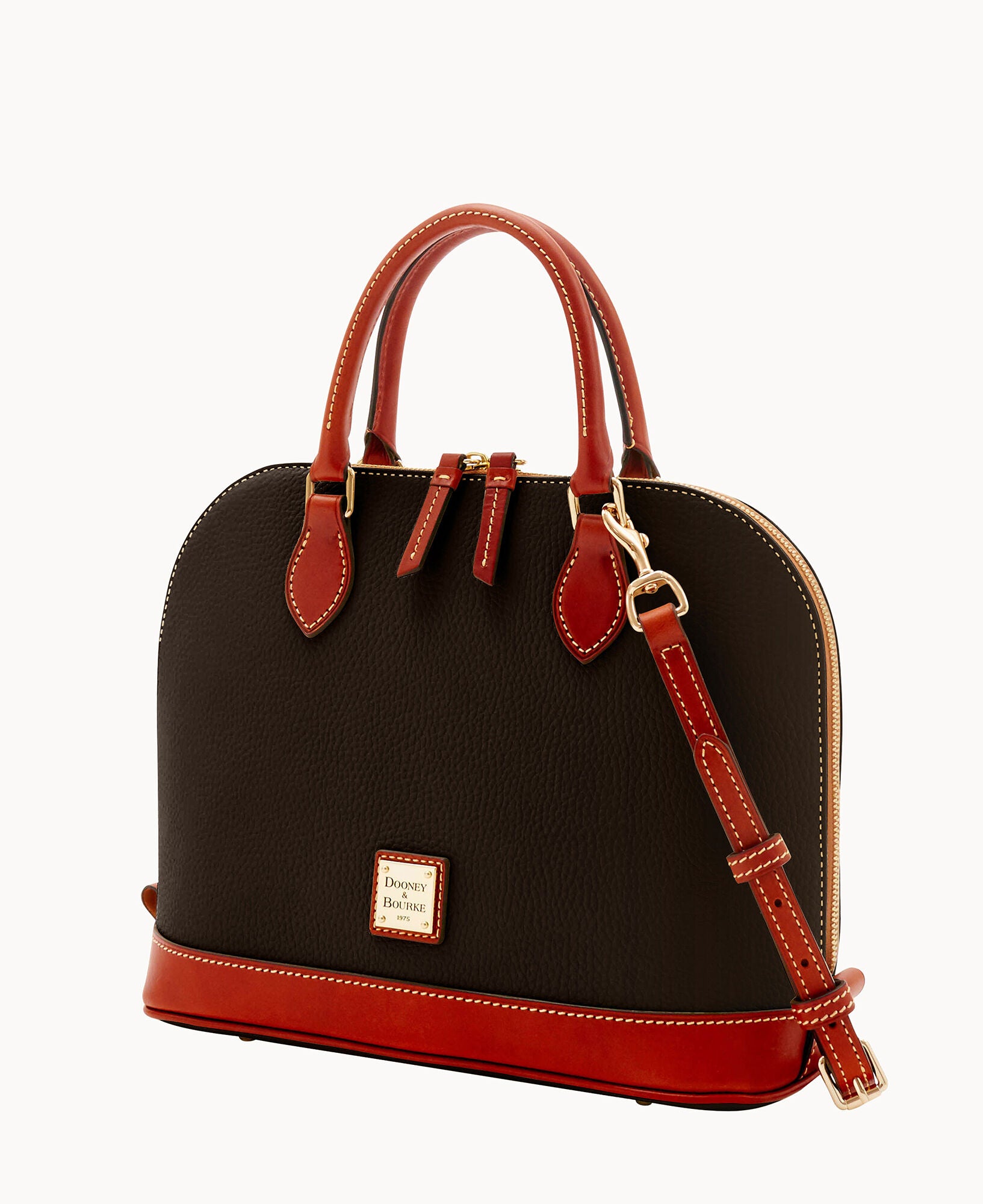 Pre-Loved Pebble Grain Zip Zip Satchel - Image 12