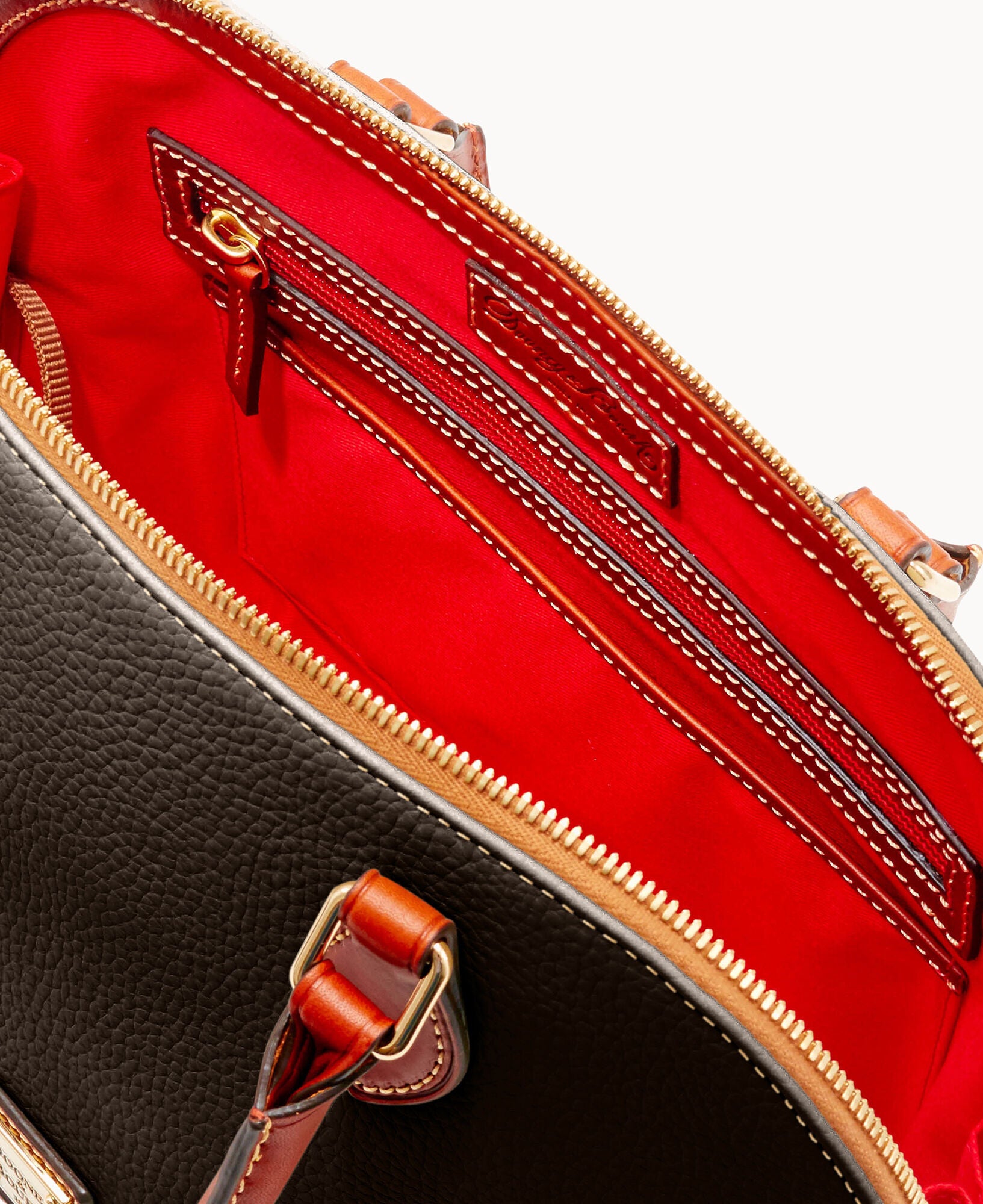 Pre-Loved Pebble Grain Zip Zip Satchel - Image 13
