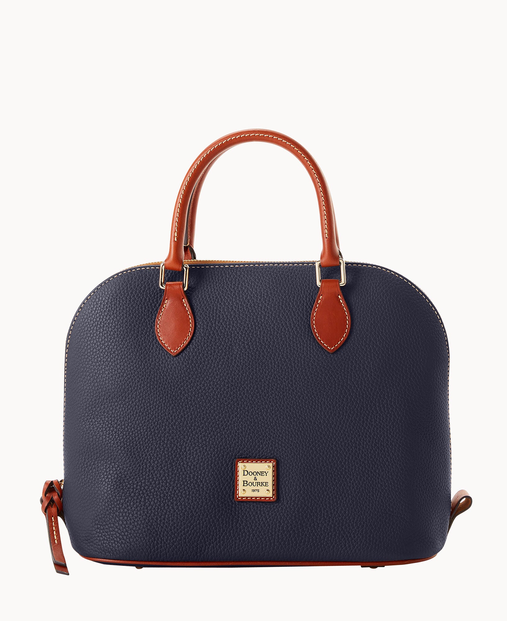 Pebble Grain Domed Satchel