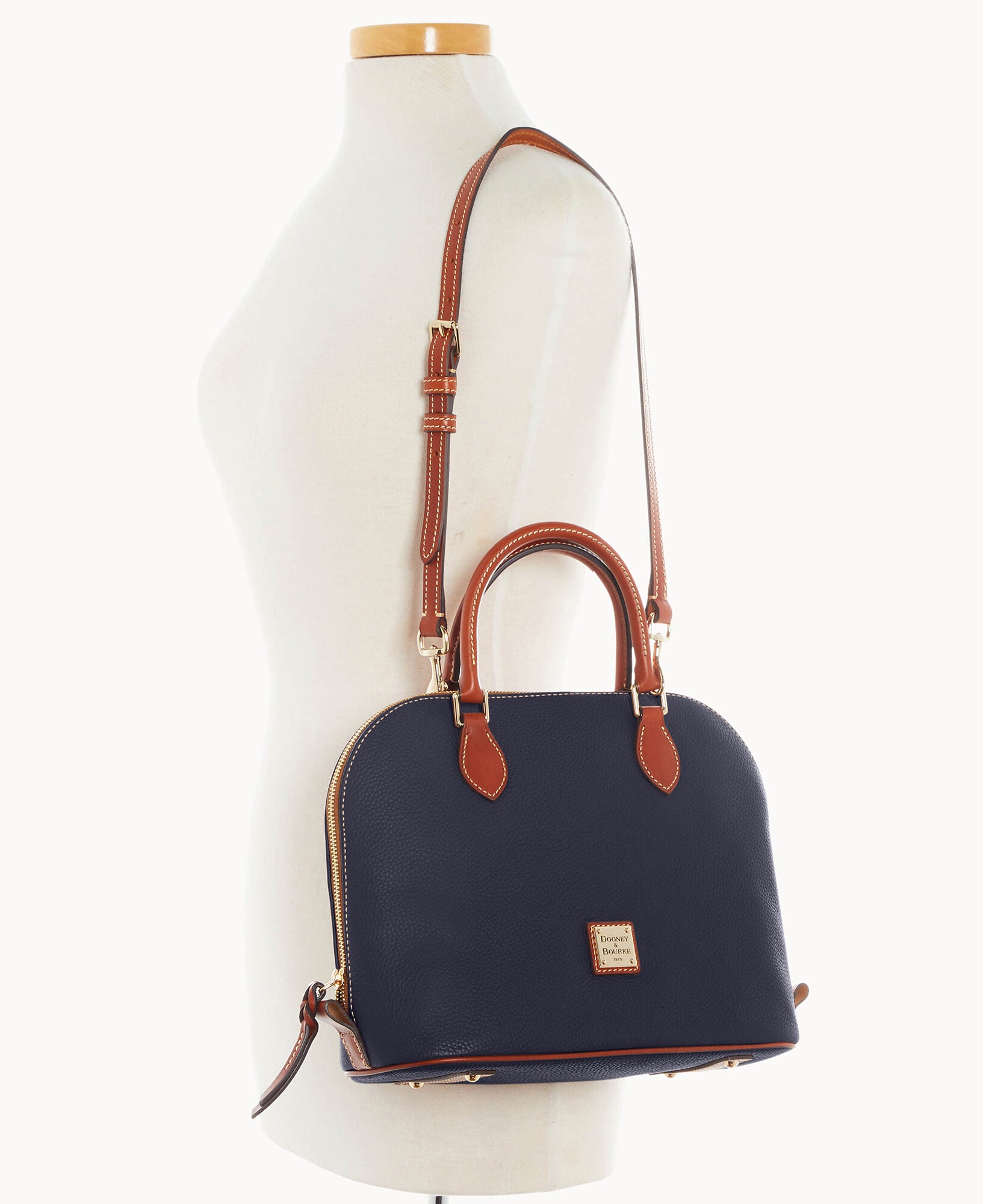 Pebble Grain Domed Satchel - Image 4