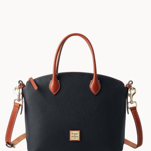 Pebble Grain Domed Satchel