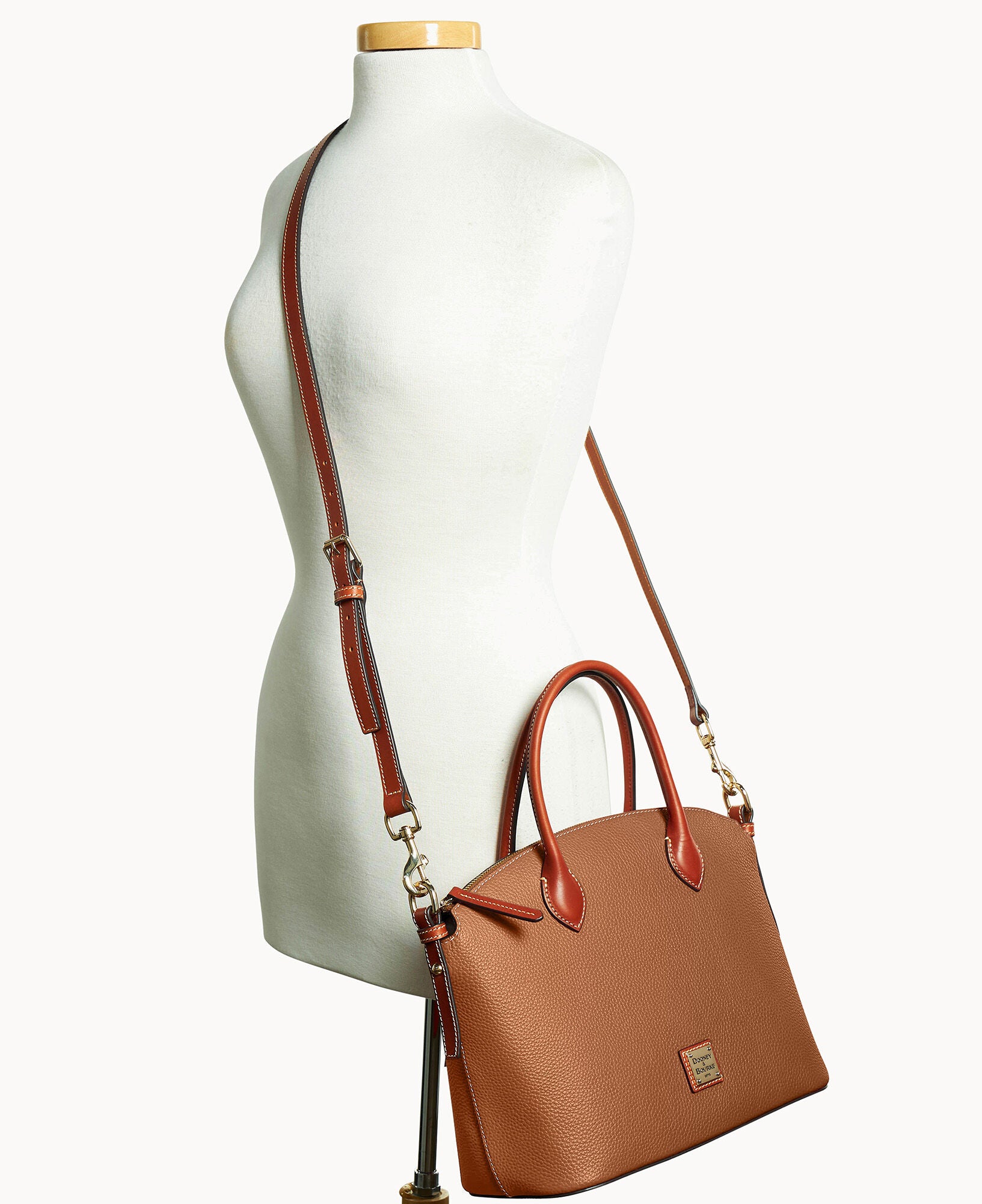 Pebble Grain Domed Satchel - Image 14