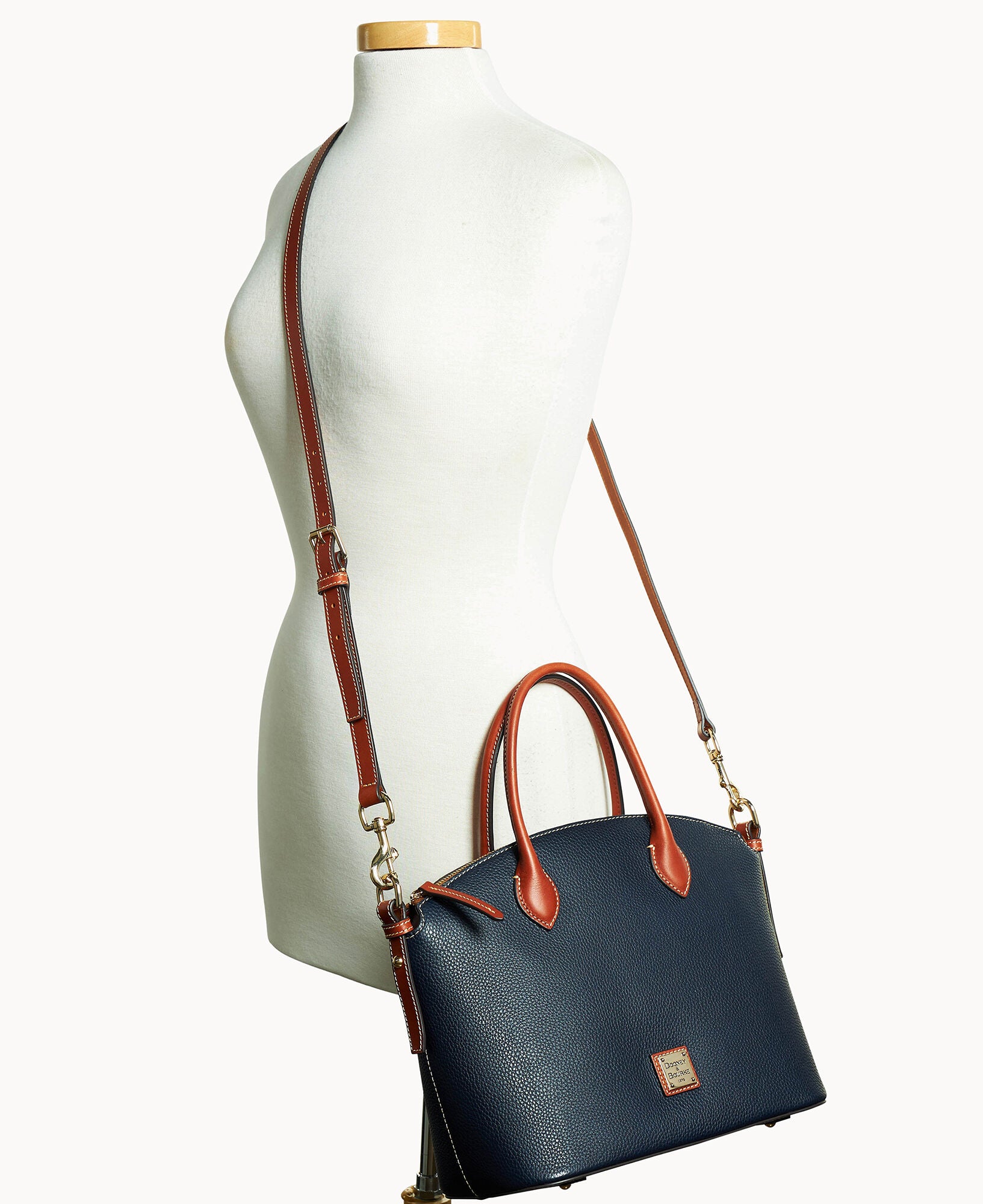 Pebble Grain Domed Satchel - Image 18
