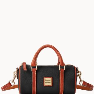 Pebble Grain Crossbody Barrel Satchel 20