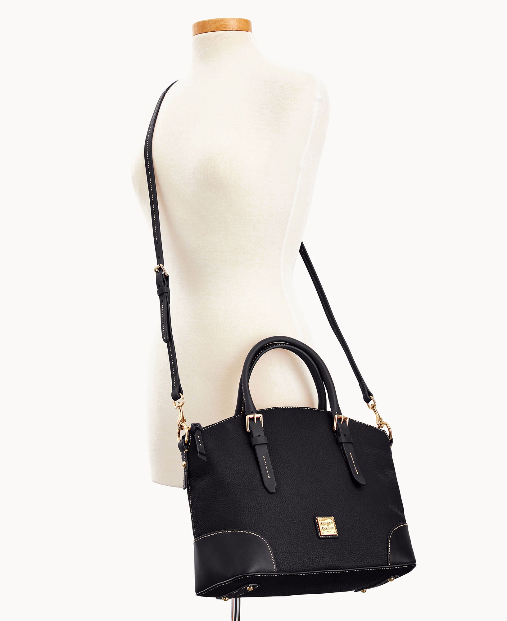 Pebble Grain Domed Satchel - Image 5