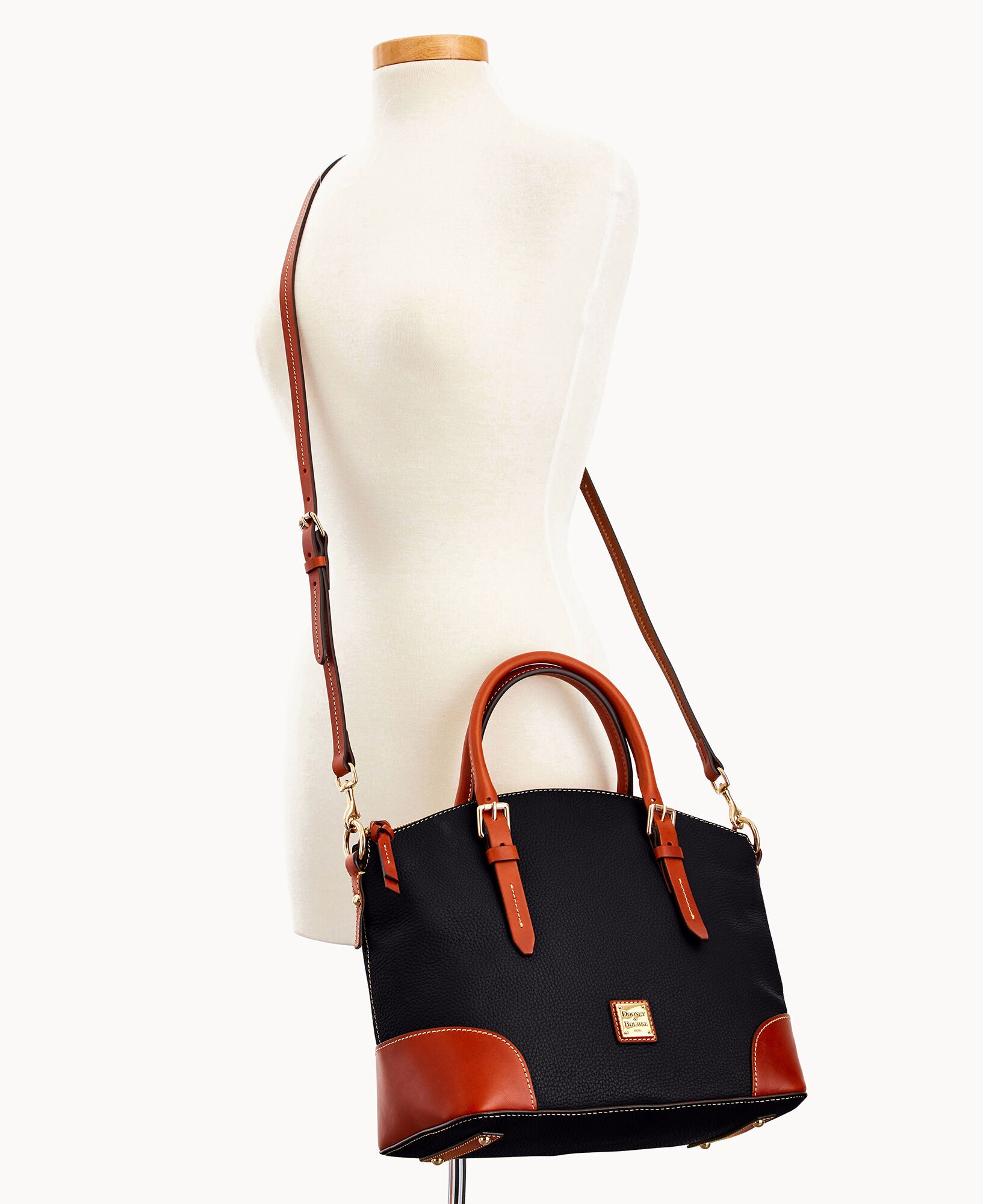Pebble Grain Domed Satchel - Image 10