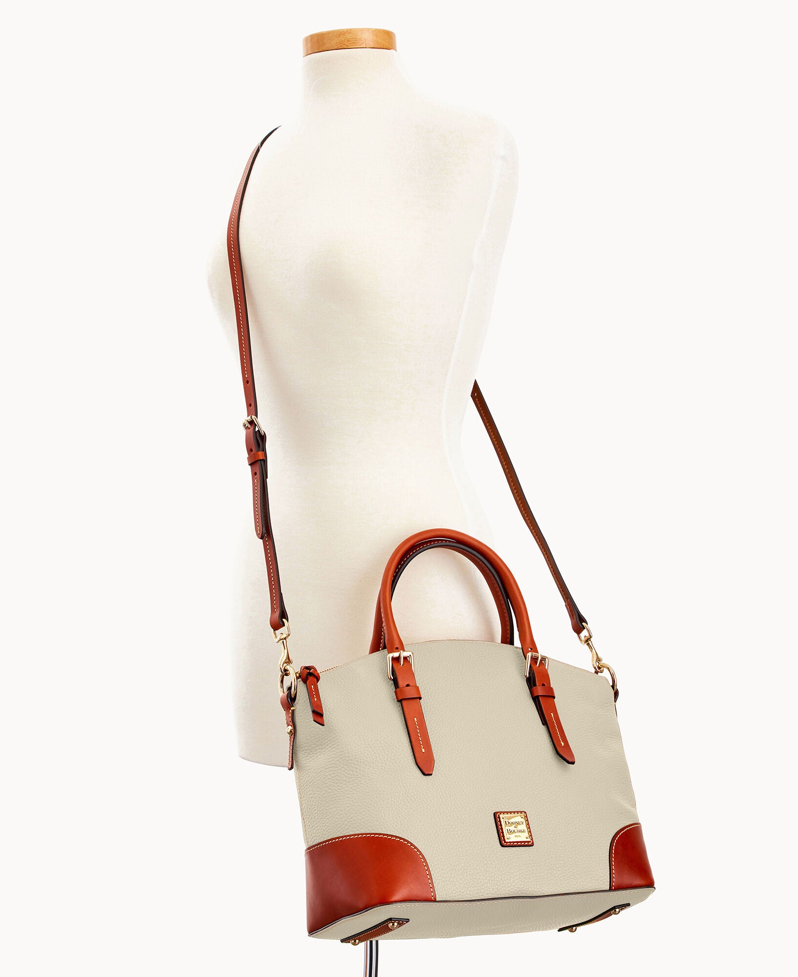 Pebble Grain Domed Satchel - Image 15