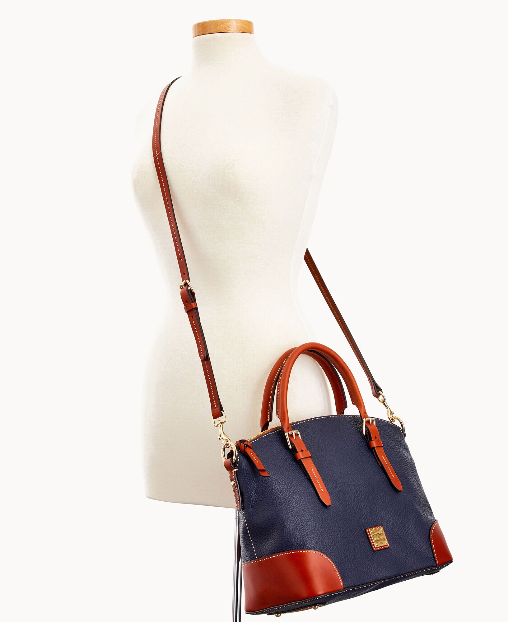 Pebble Grain Domed Satchel - Image 30