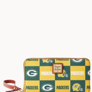 NFL Packers Large Zip Around Wristlet