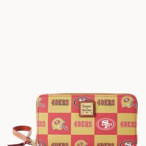 NFL 49ERS Large Zip Around Wristlet