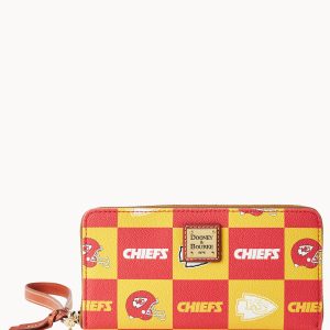 NFL Chiefs Large Zip Around Wristlet