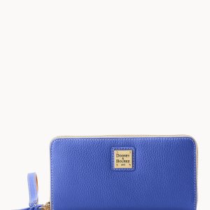 Lucca Leather Large Zip Around Wristlet