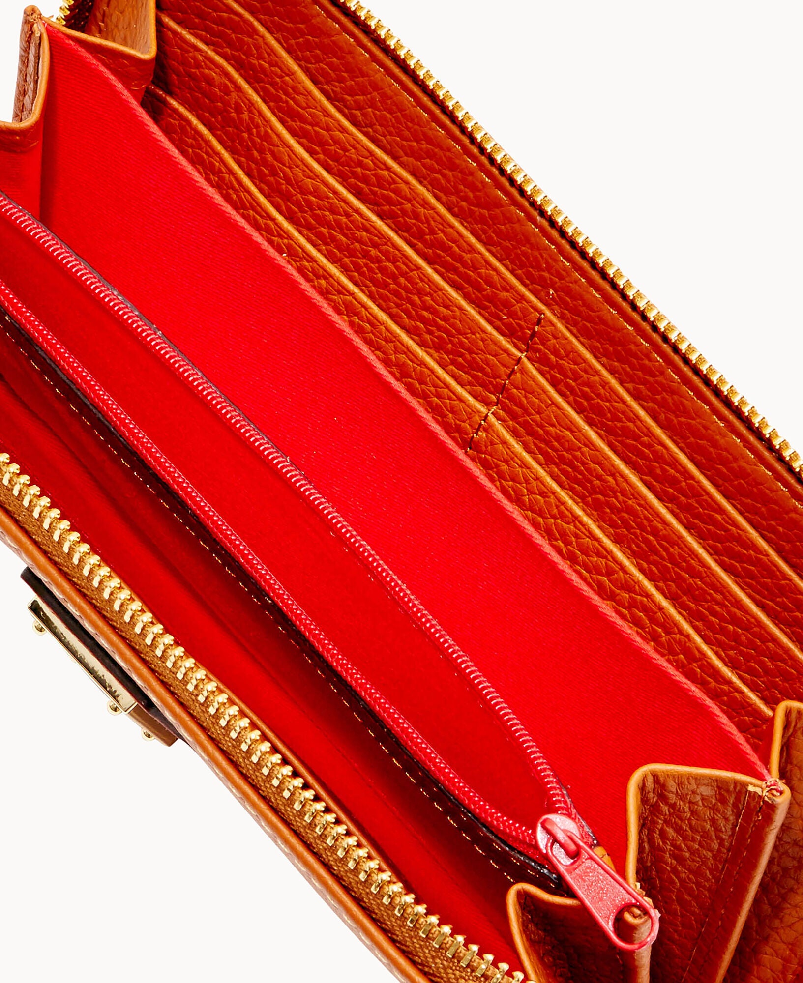 Pebble Grain Large Zip Around Wristlet - Image 20