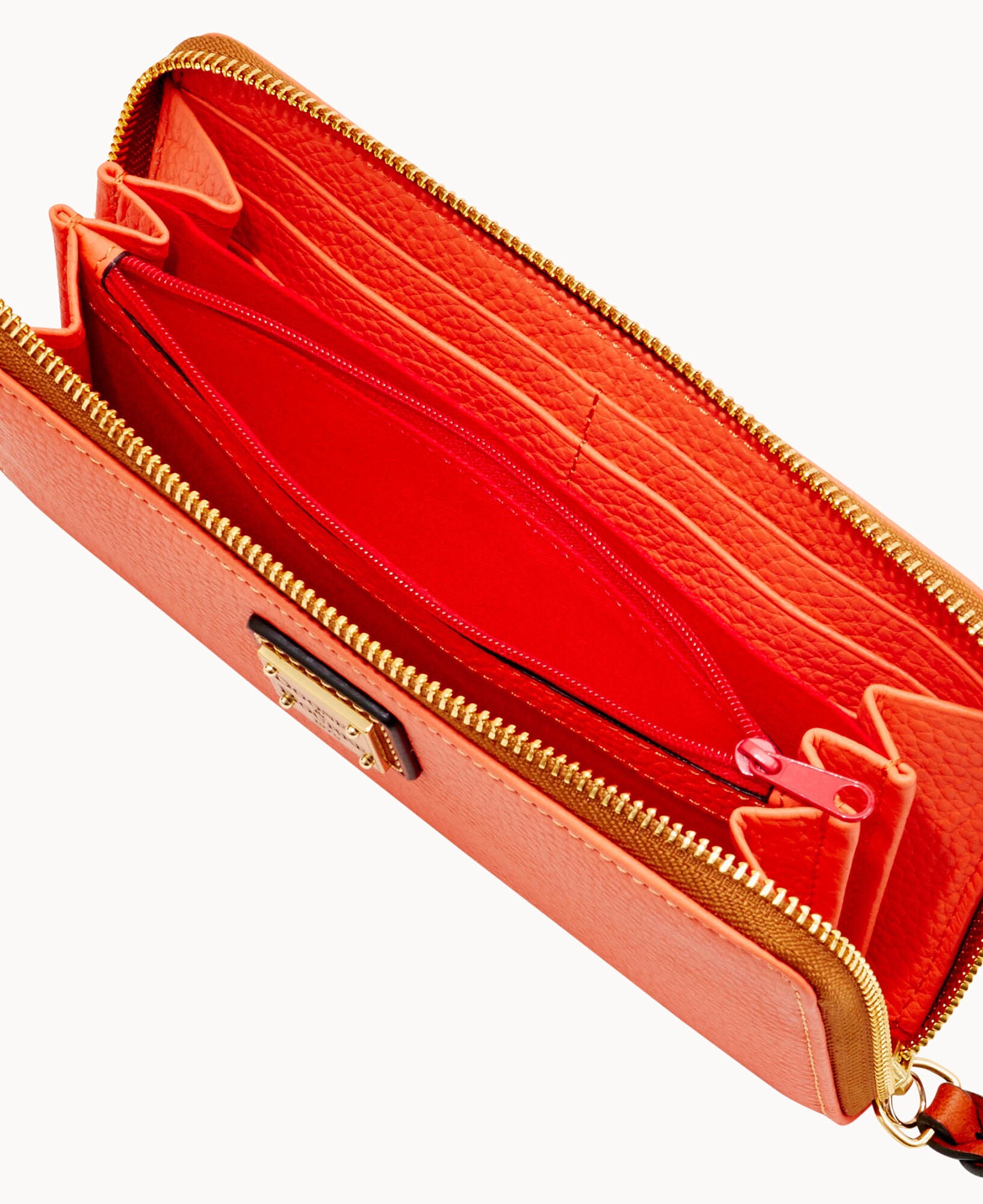 Pebble Grain Large Zip Around Wristlet - Image 6