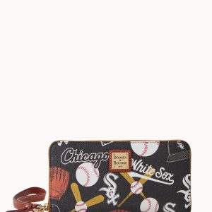 MLB White Sox Large Zip Around Wristlet