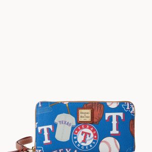 MLB Rangers Large Zip Around Wristlet