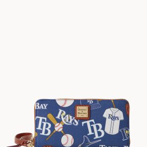 MLB Rays Large Zip Around Wristlet