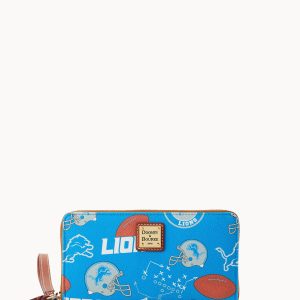NFL Lions Large Zip Around Wristlet