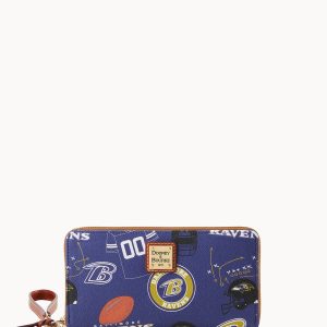 NFL Ravens Large Zip Around Wristlet