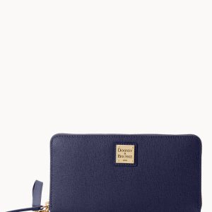 Saffiano Large Zip Around Wristlet