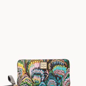 Plumes Large Zip Around Wristlet