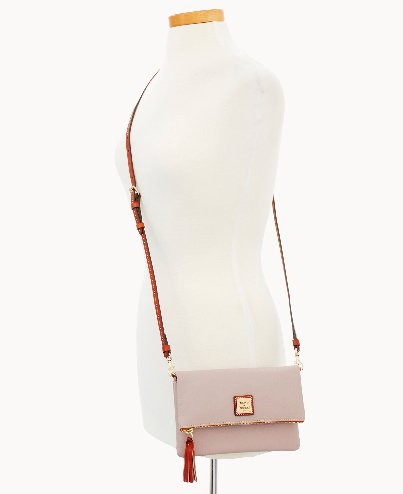 Pebble Grain Foldover Zip Crossbody - Image 14