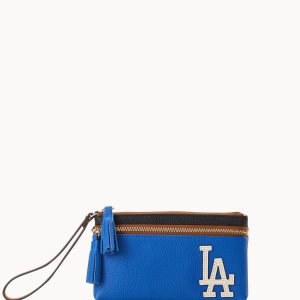 MLB Dodgers Double Zip Wristlet