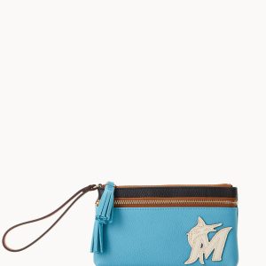 MLB Marlins Double Zip Wristlet