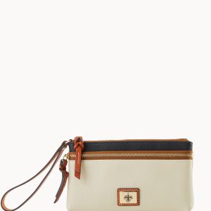 NFL Saints Double Zip Wristlet