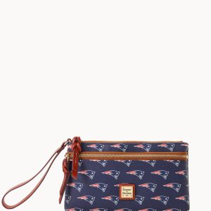 NFL Patriots Double Zip Wristlet