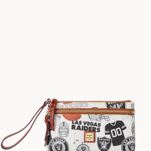 NFL Raiders Double Zip Wristlet