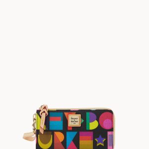 Art Deco Folded Zip Wristlet