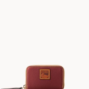 Pebble Grain Zip Around Credit Card Case