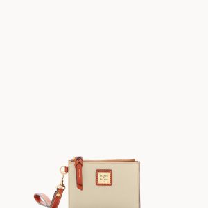 Pebble Grain Zip Top Credit Card Wristlet