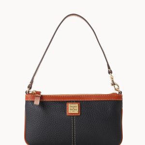 Pre-Loved Pebble Grain Large Slim Wristlet