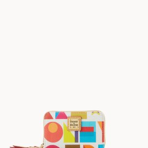 Art Deco Large Zip Around Credit Card Case