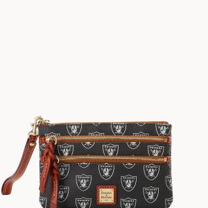 NFL Raiders Triple Zip Wristlet