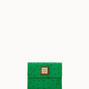 Ostrich Small Flap Wallet