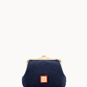Suede Large Framed Purse